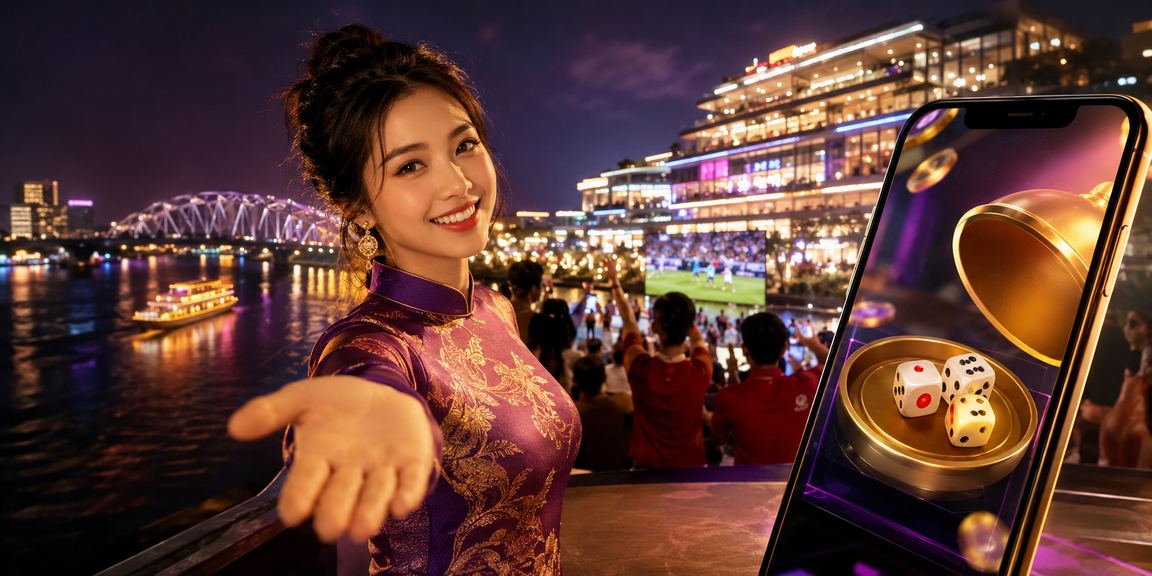 Minh họa luật chơi Tài Xỉu xúc xắc theo phong cách Huế