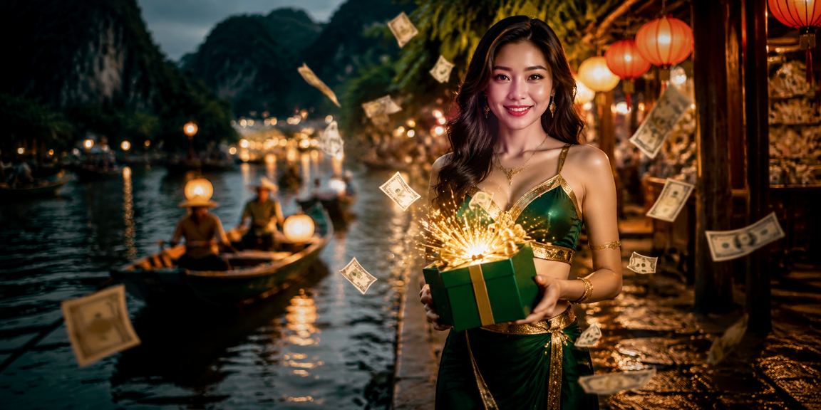 Khung cảnh casino và chợ đêm Ninh Bình, người chơi tham gia cá cược sôi động